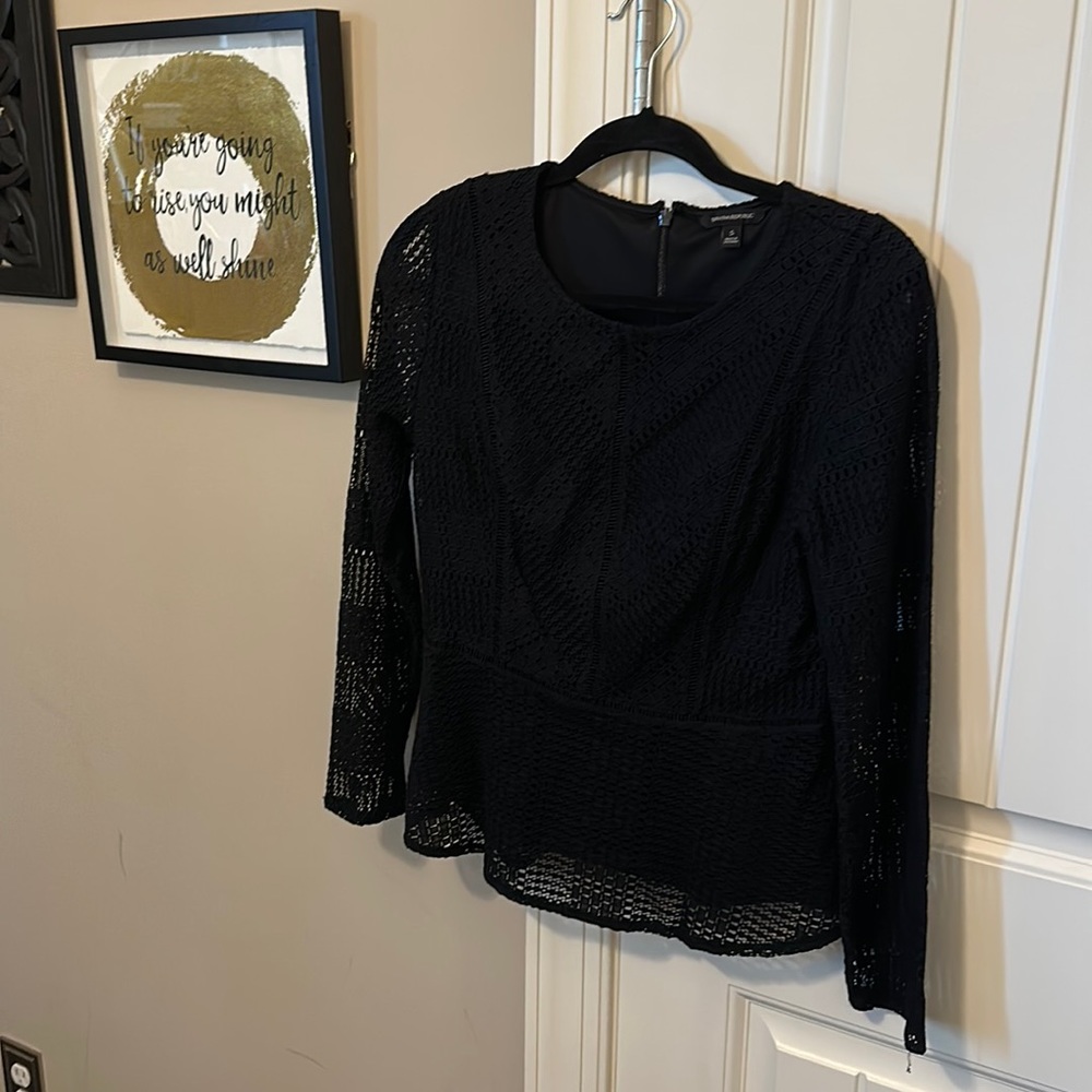 Lace Peplum Hem Top